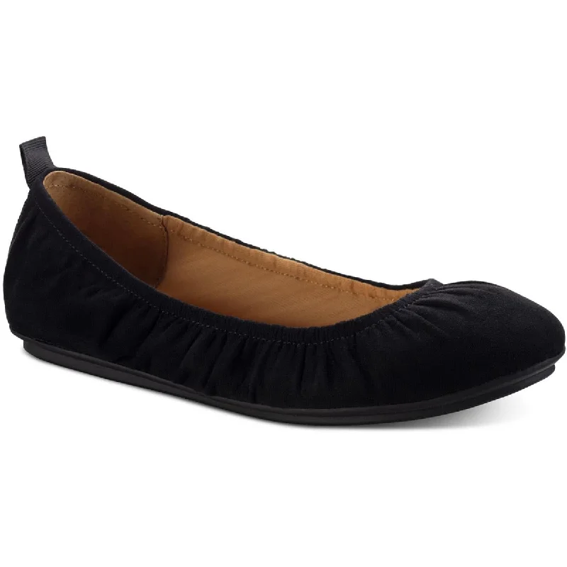 Flats with pliant leather tops -Sun + Stone Womens Sibyyl Round Toe Slip On Ballet Flats