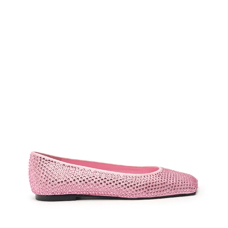 Flats for women with shin strain -Jaycie Satin Flat