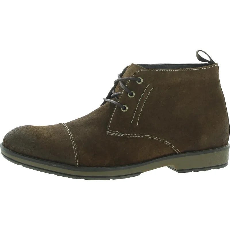 Clarks Mens Hinman Mid Suede Comfort Chukka Boots