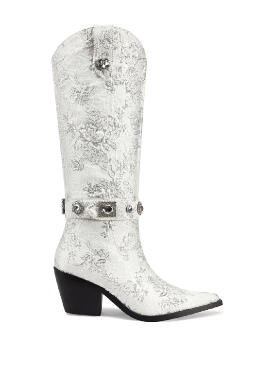 BAVANI-WHITE WESTERN BOOT