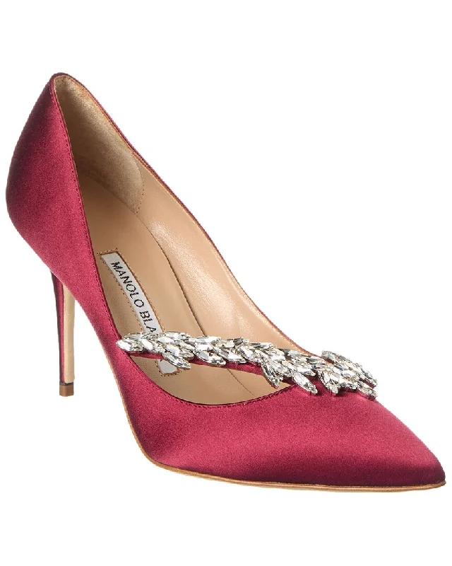 Manolo Blahnik Nadira 90 Satin Pump