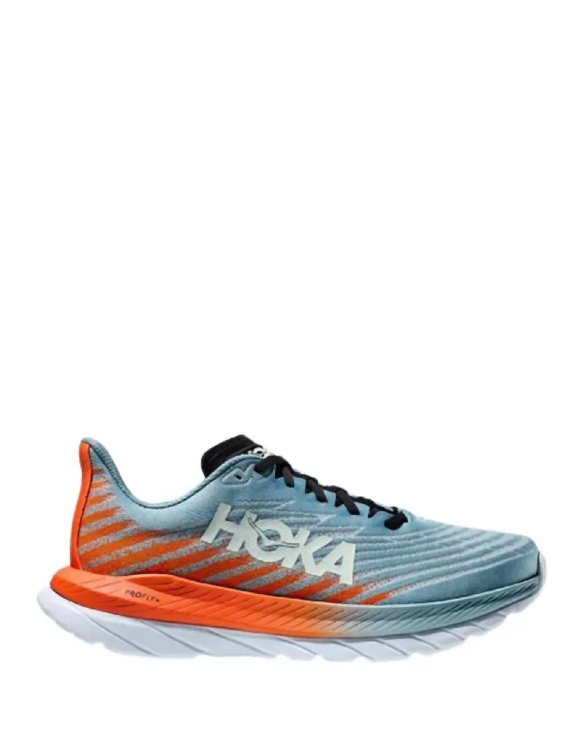 Running shoe with late run hush -Men's Mach 5 Running Shoes In Mountain Spring/puffins Bill