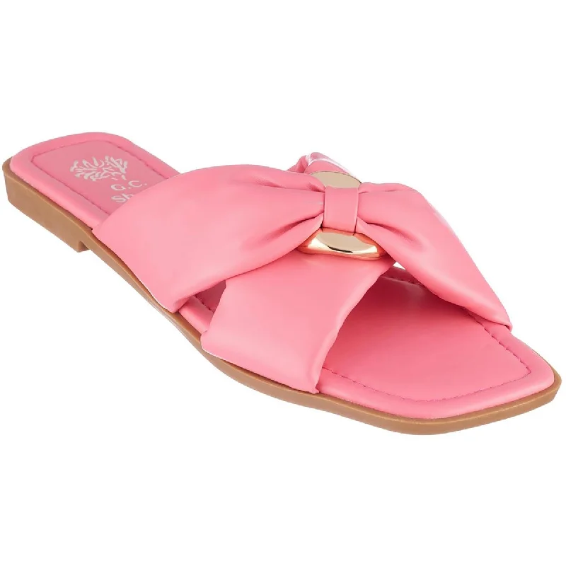 Sandals with padded heels -GC Shoes Womens Perri Padded Insole Slide Sandals