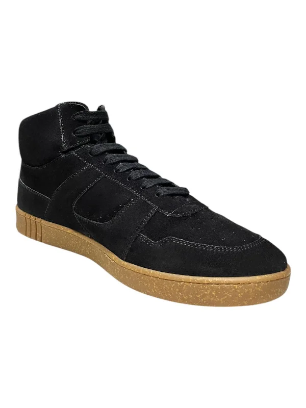 Bally Wiggles 6303810 Men's Black Calf Suede High Top Sneakers