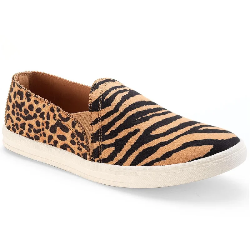 Flats with airy chic uppers -Sun + Stone Womens Mariam Tiger Stripe Slip On Slip-On Shoes