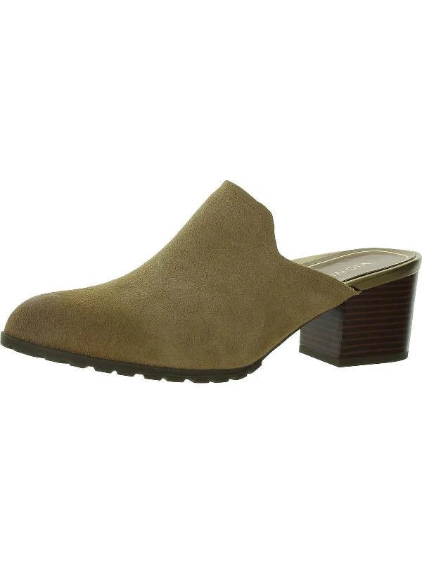 Womens Suede Slip On Mules