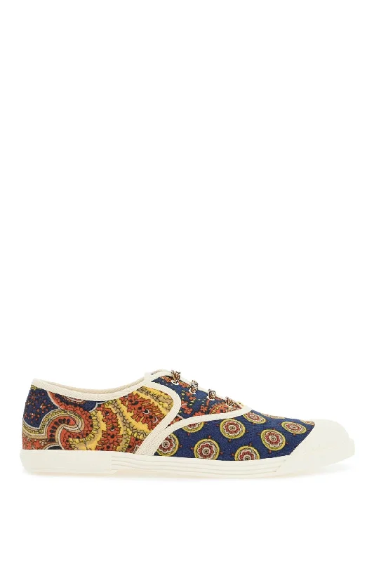 Valentino Garavani Multicolor Cotton Sneakers With Elaborate Print