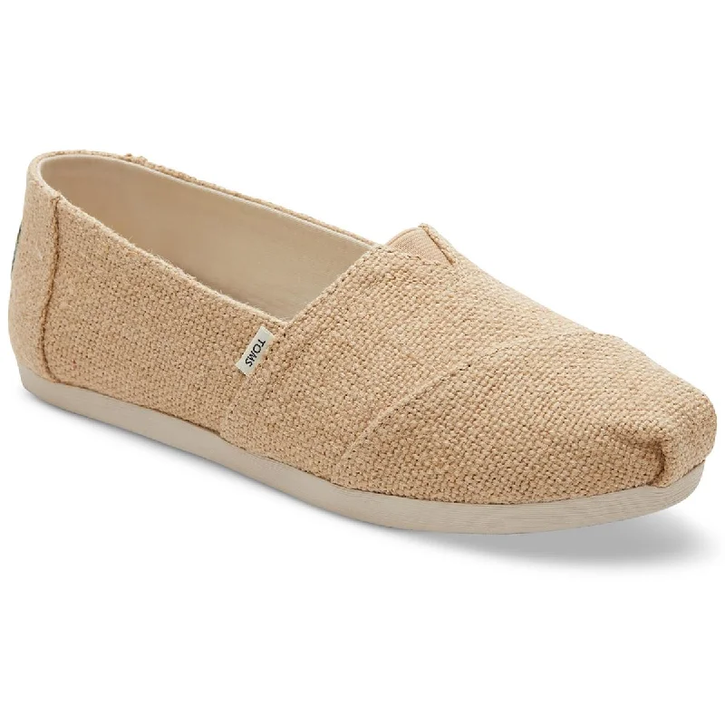 Flats with fine leather accents -Toms Womens Alpargata Cloudbound Burlap Flats Espadrilles