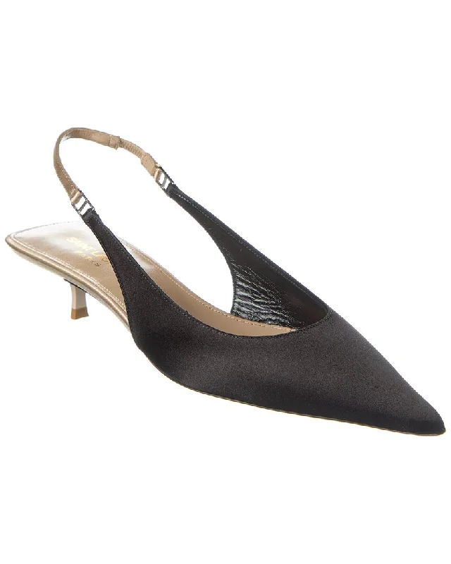 Saint Laurent Cherish 30 Satin Slingback Pump