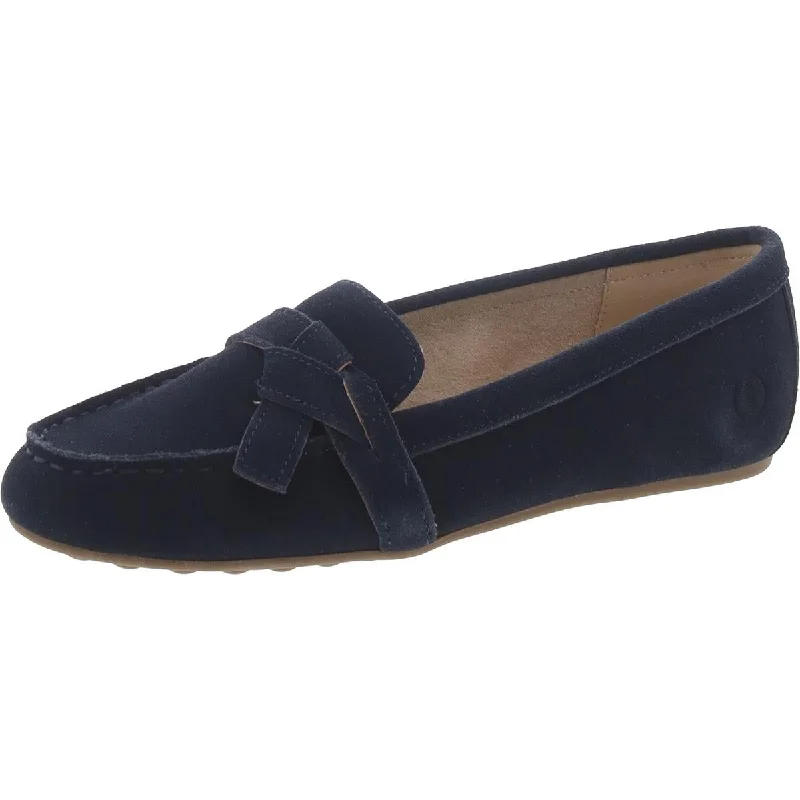 Trendy loafers for modern dusk elegance-Lands' End Womens Suede Slip On Loafers