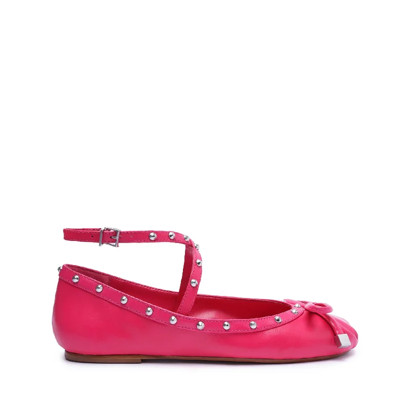 Flats for indoor dusk suppers -Larissa Nappa Leather Flat