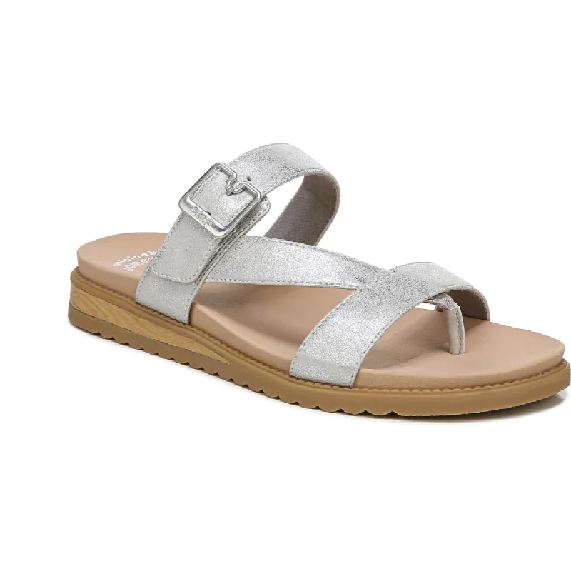 Sandals with steady midsoles -Dr. Scholl's Shoes Womens Island Dream Buckle Thong Slide Sandals