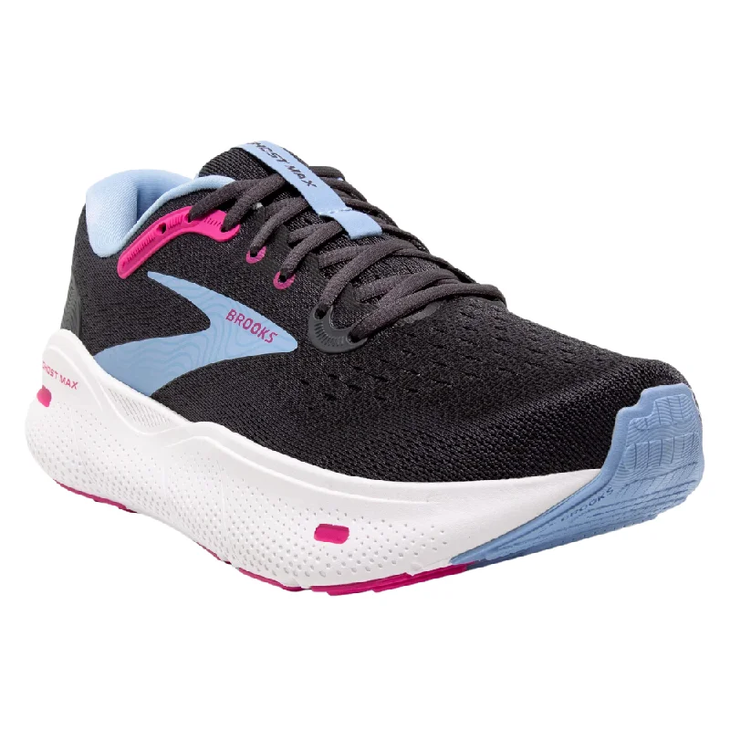 Running shoe with peppy run accents -Brooks Ghost Max Ebony/Open Air/Lilac Rose Running Shoe (Women's)