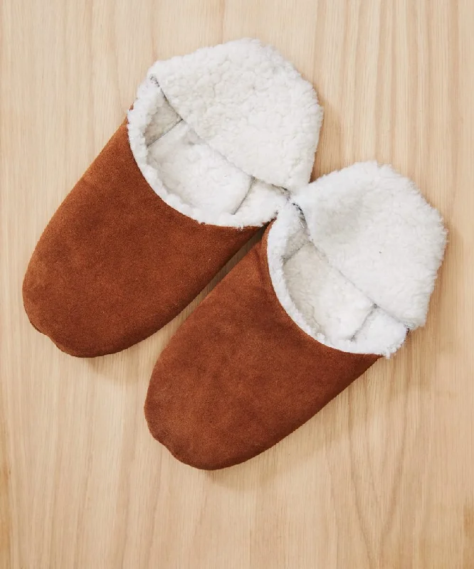 Slippers with cool nap gaps -Suede Moroccan Slipper