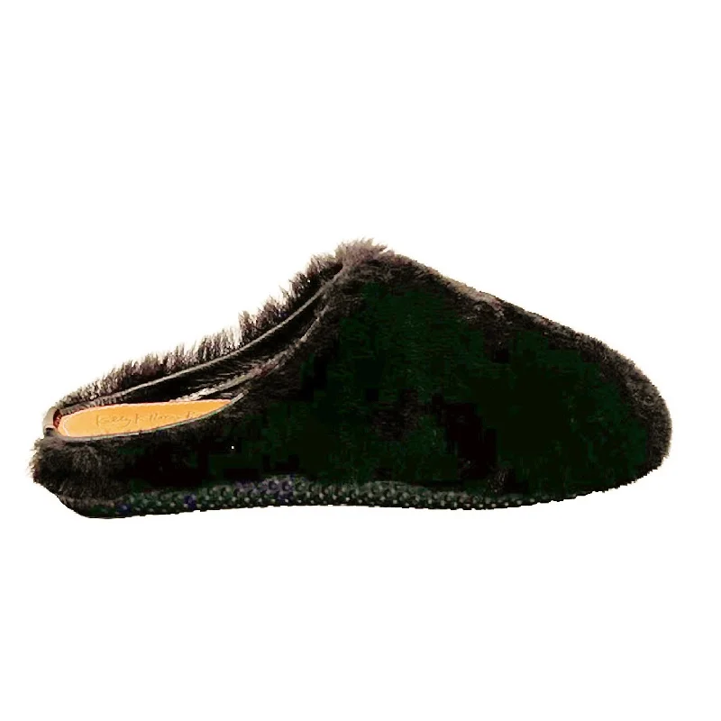 Slippers with deep nap padding -KKB Portland Mule Slipper: Exersole® by Quoddy Barefoot Fit DK Chocolate Brown Shearling