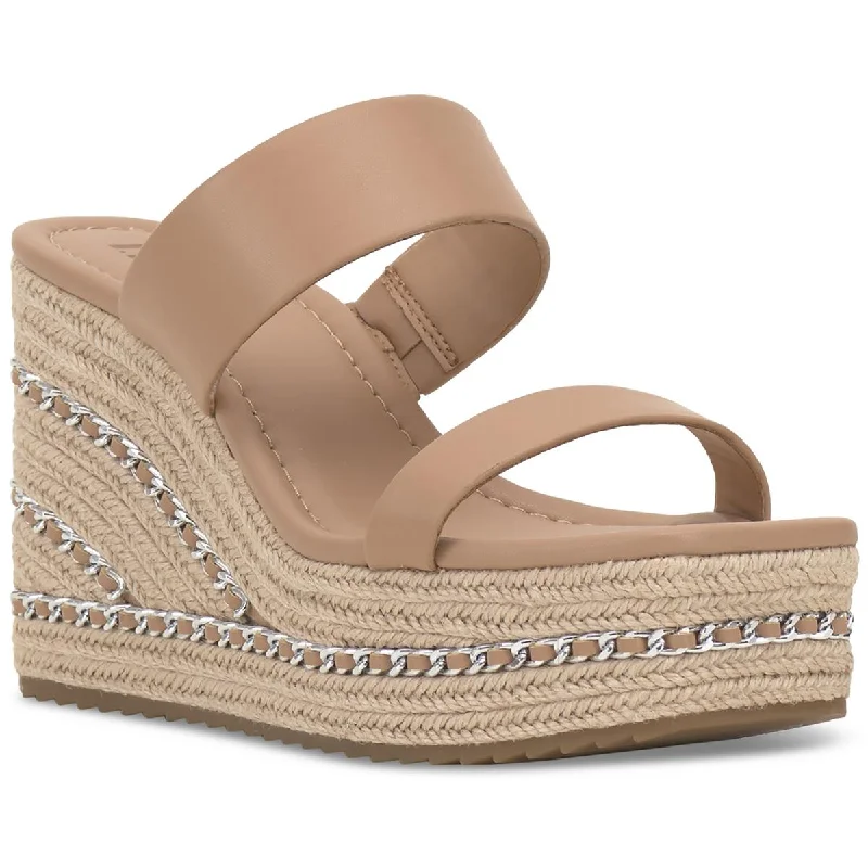 Sandals with rigid heels -INC Womens NYLANA Square Toe  Wedge Sandals