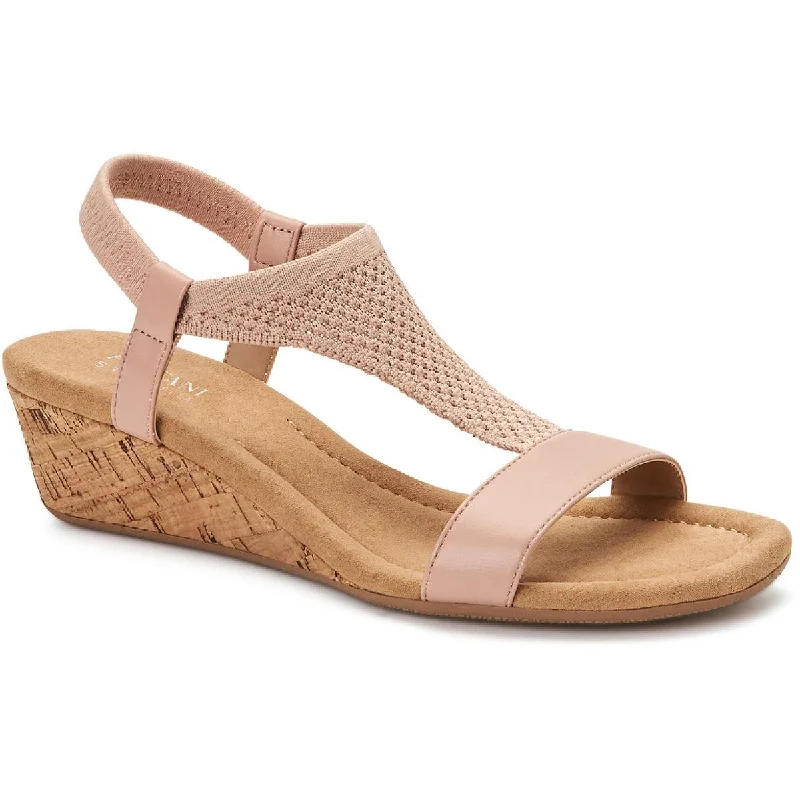 Sandals with plush soles -Alfani Womens Vacanzaa T-Strap Wedge Sandals