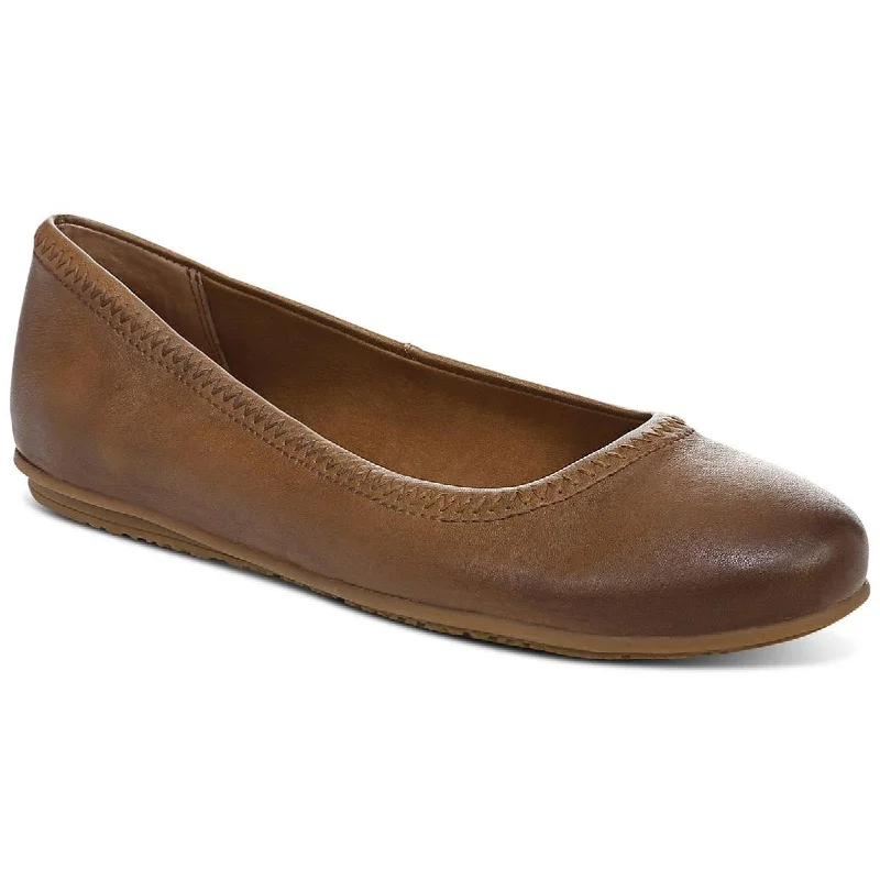 Flats with feather-light linings -Zodiac Womens Sonia Leather Round Toe Ballet Flats