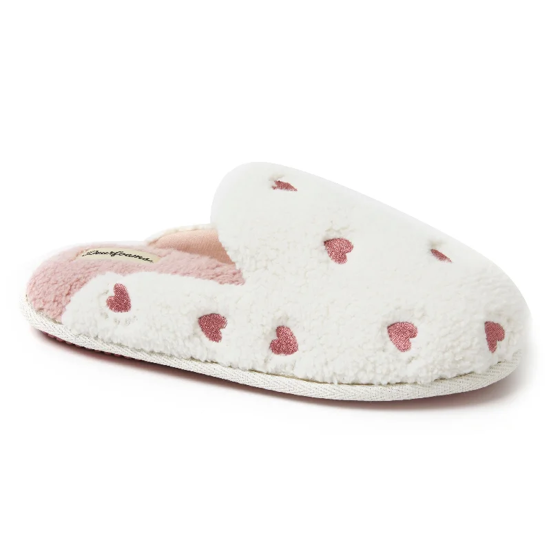 Slippers with short nap repose -Dearfoams Women's Valentines Day Scuff Slipper