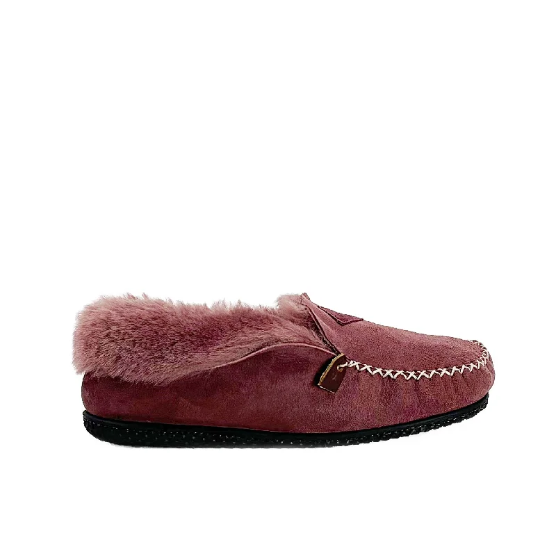 Slippers with thick nap seams -In Stock Women’s Cuddle ESQ Slipper: Rose