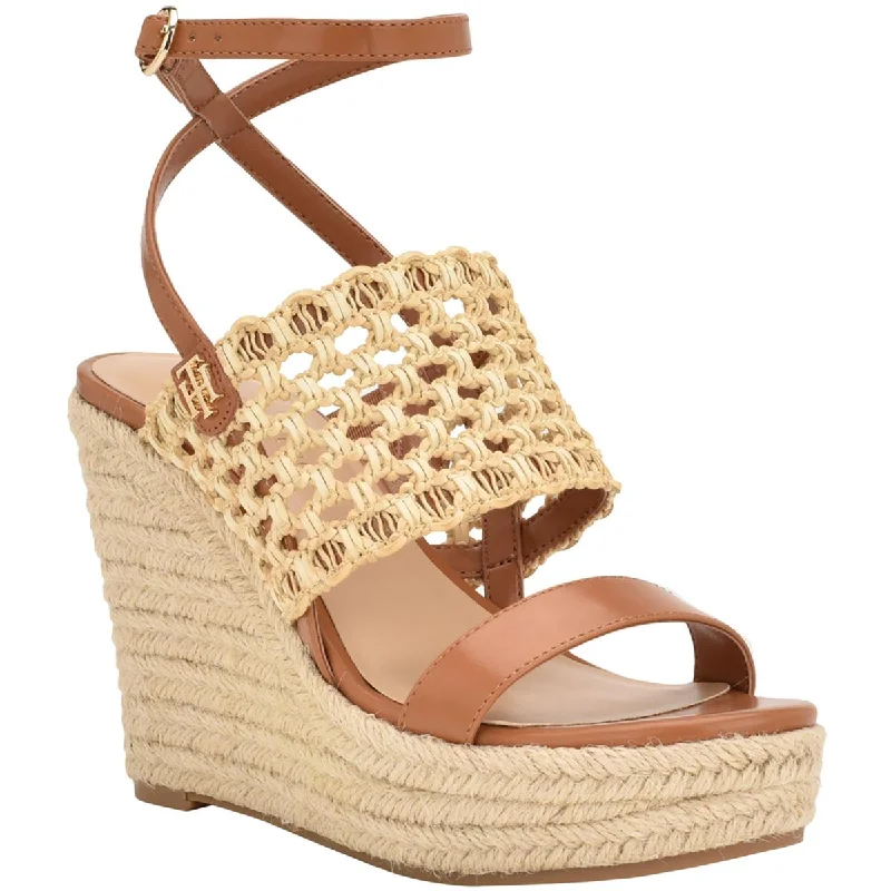 Sandals for regular walks -Tommy Hilfiger Womens Kalendar Almond toe Casual Wedge Sandals