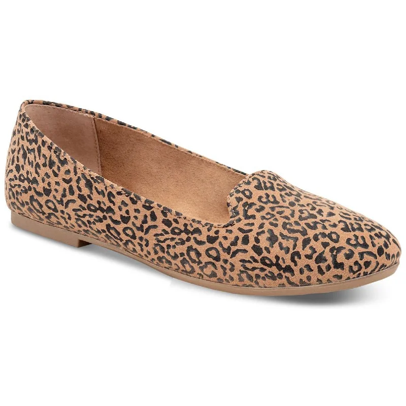 Flats for outdoor summer dinners -Style & Co. Womens Alysonn Faux Suede Flat Ballet Flats