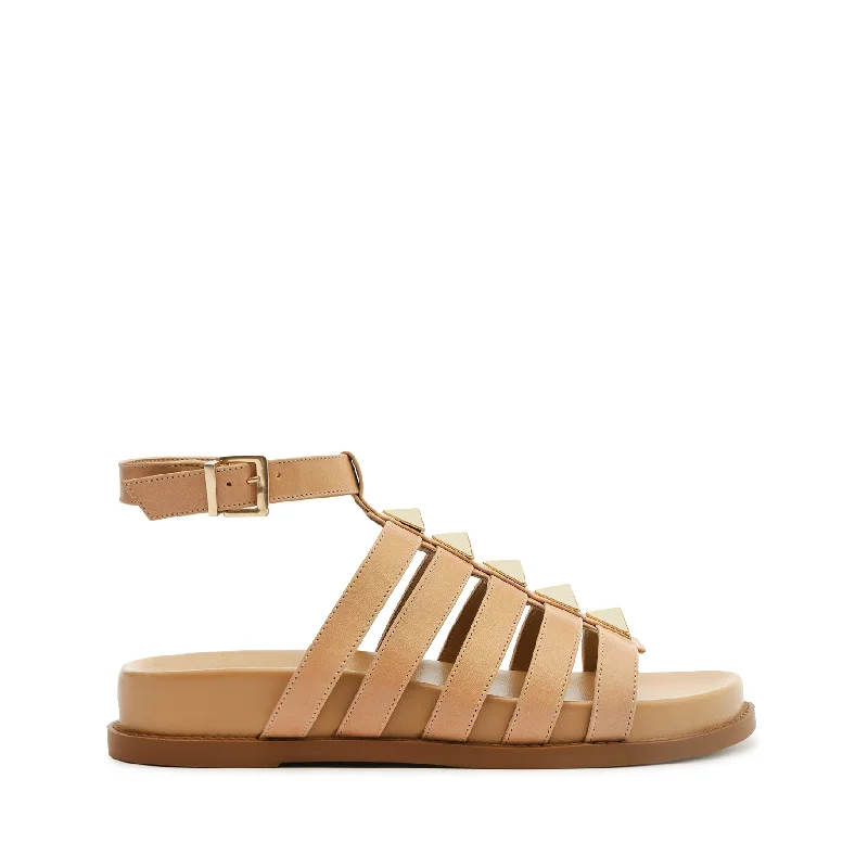 Flats for long dusk vibes -Kyrie Sporty Leather Sandal