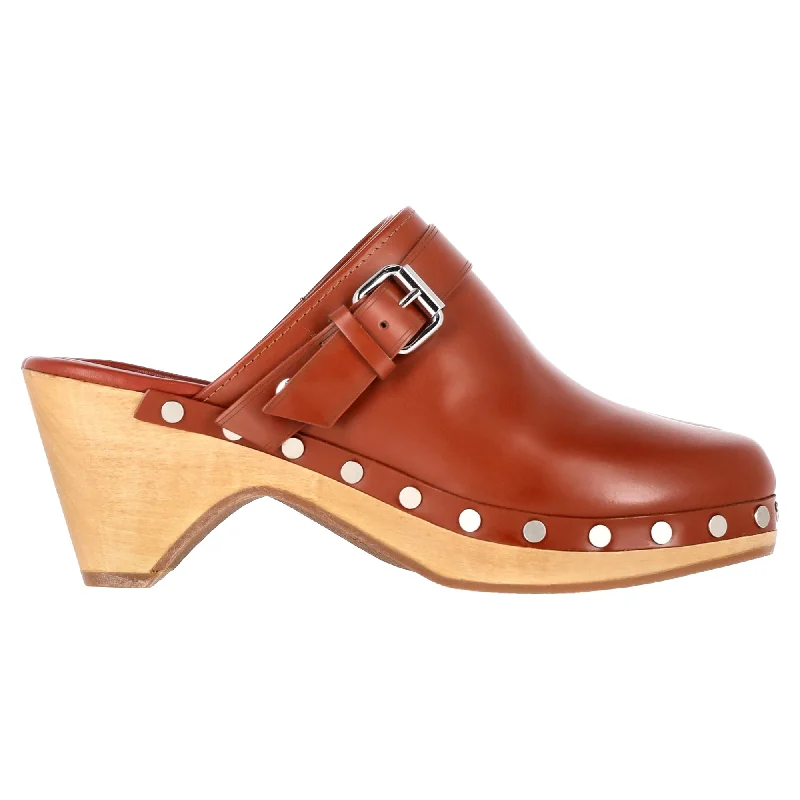 Slippers with snug nap treads -Isabel Marant Titya Clogs in Brown Leather