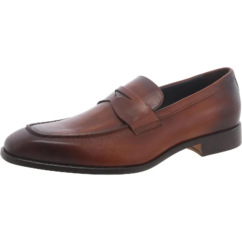 Best loafers for summer dusk serenity-Massimo Matteo Mens PONTE VECCHIO Leather Round toe Loafers