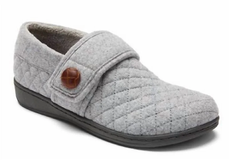 Slippers for home nap feasts -Women's Jackie Terry Cloth Slipper In Light Grey