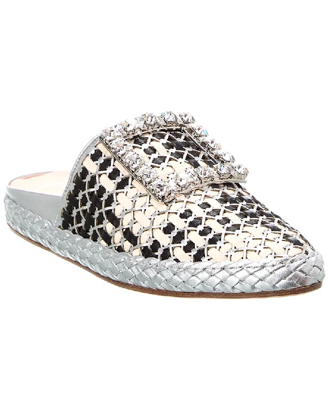 Slippers for sticky nap dusk -Roger Vivier Lounge Bistrot Leather Mule