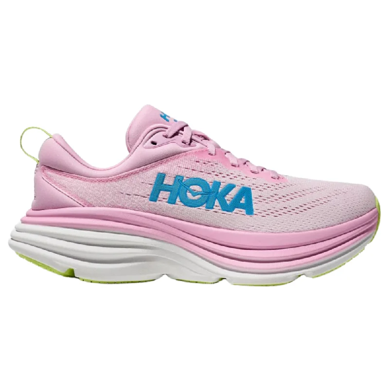 Running shoe with odd run weave -Hoka Bondi 8 Pink Twilight/Waterpark Running Shoe (Women's)