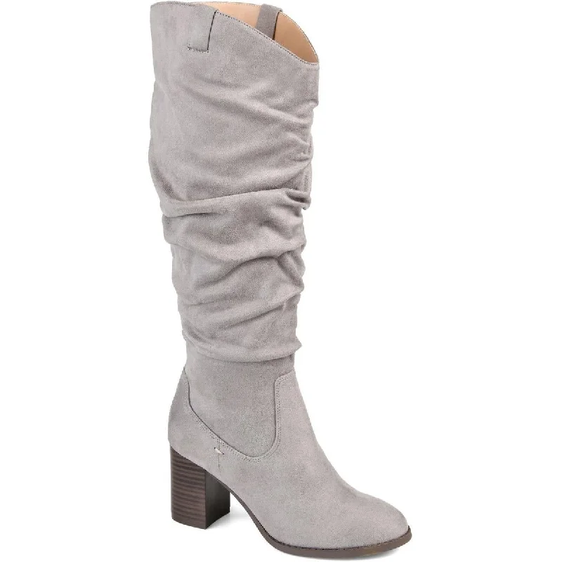 Journee Collection Womens Aneil Faux Suede Knee-High Boots