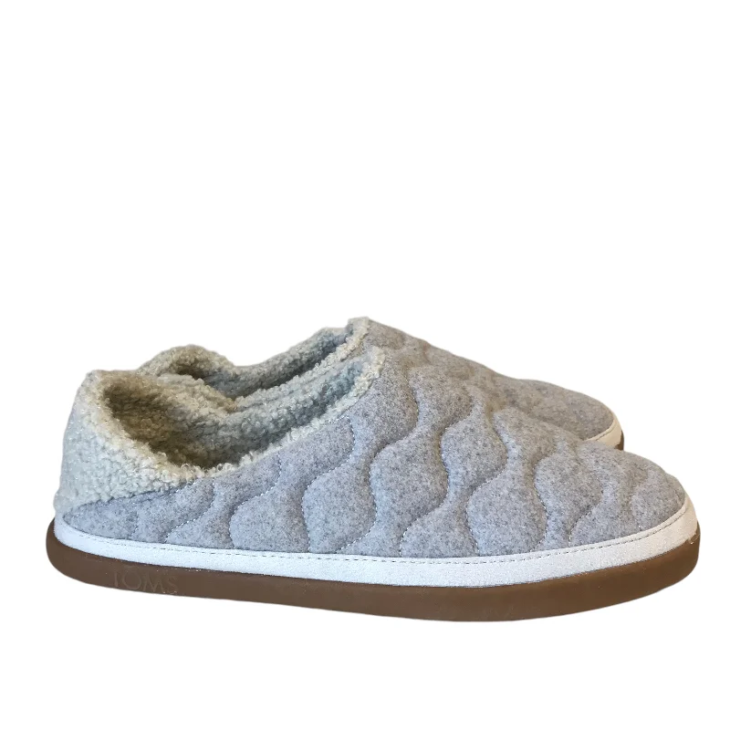 Slippers with fast nap calm -Slippers by TOMS In GREY, Size: 9.5