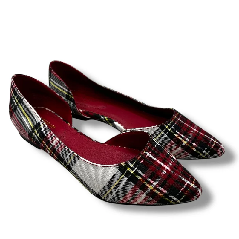 Flats for seniors’ warm comfort -Shoes Flats By Isaac Mizrahi In Plaid Pattern, Size: 8.5