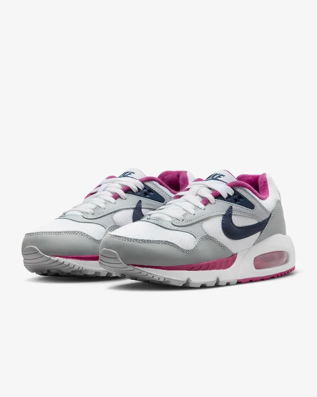 Running shoe with soft run beds -Nike Air Max Correlate 511417-101 Women's White Wolf Gray Running Shoes REP162