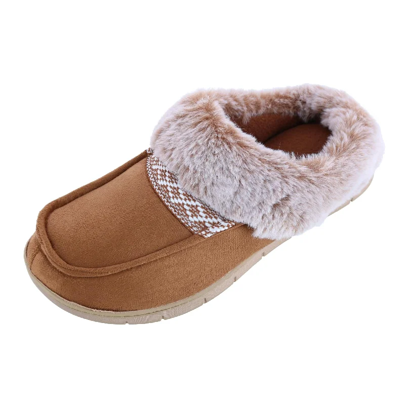 Slippers for sole nap aid -Women's Recycled Microsuede and Faux Fur Hoodback Slipper