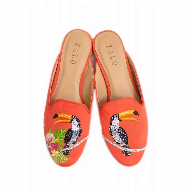 Slippers for home nap chats -Women's Toucan Mule In Coral