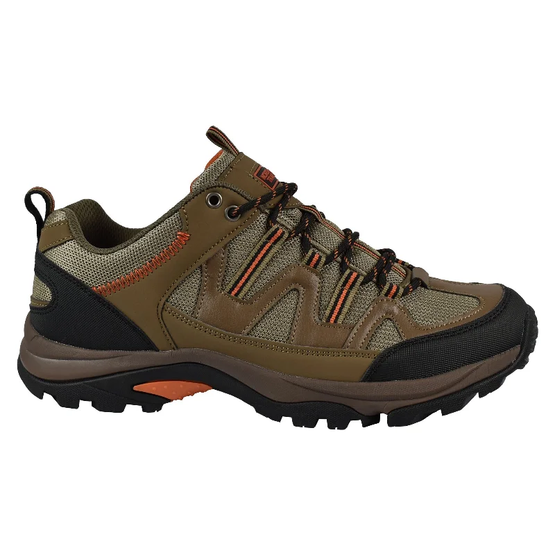 Running shoe with cool run hues -Nord Trail Men's Mt. Evans Taupe Hiking Trail Running Casual Shoe