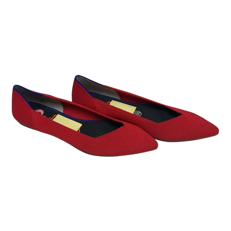 Flats for relaxed summer walks -Shoes Flats By Rothys In Red, Size: 9