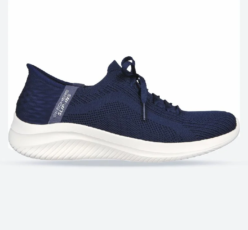 Women's Wide Fit Skechers 149710 Slip-ins Ultra Flex 3.0 Brilliant Path Sneakers - Navy