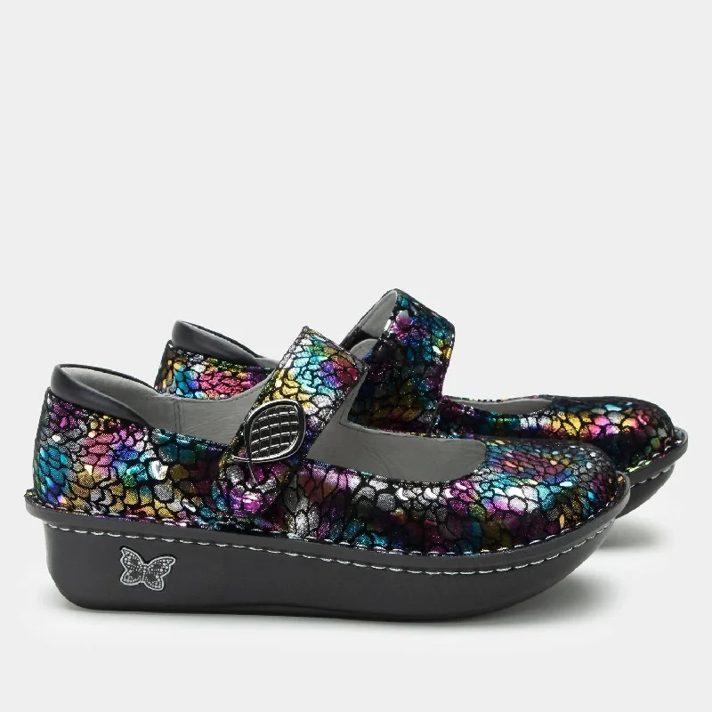 Slippers with night nap calm -Women's Paloma Mary Jane Leather Shoes - Medium Width In Minnow Rainbow