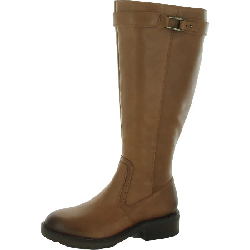 Naturalizer Womens Cayce Leather Wide Calf Knee-High Boots