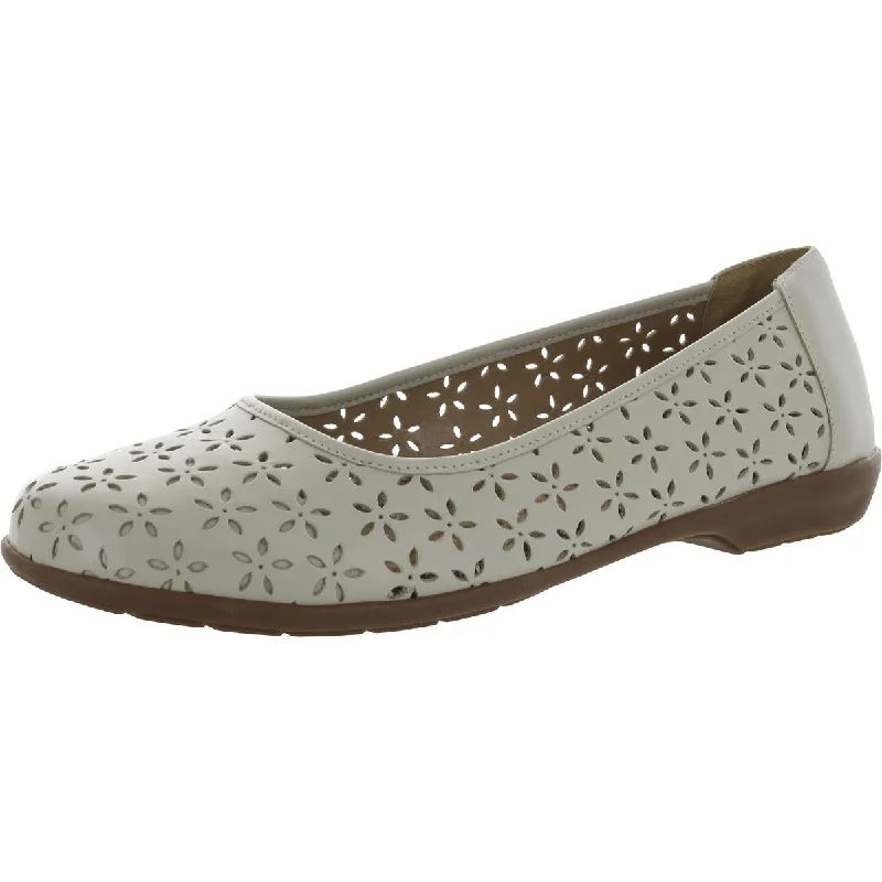 Flats for warm travel getaways -Walking Cradles Womens Finn Leather Comfort Ballet Flats