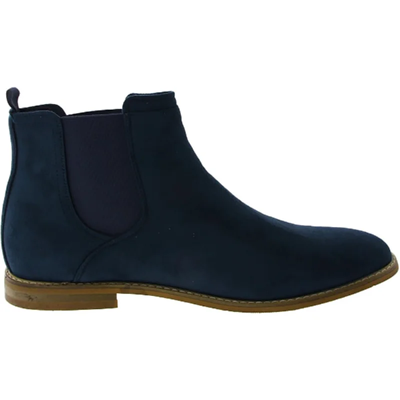 Vance Co. Mens Faux Suede Stretch Chelsea Boots