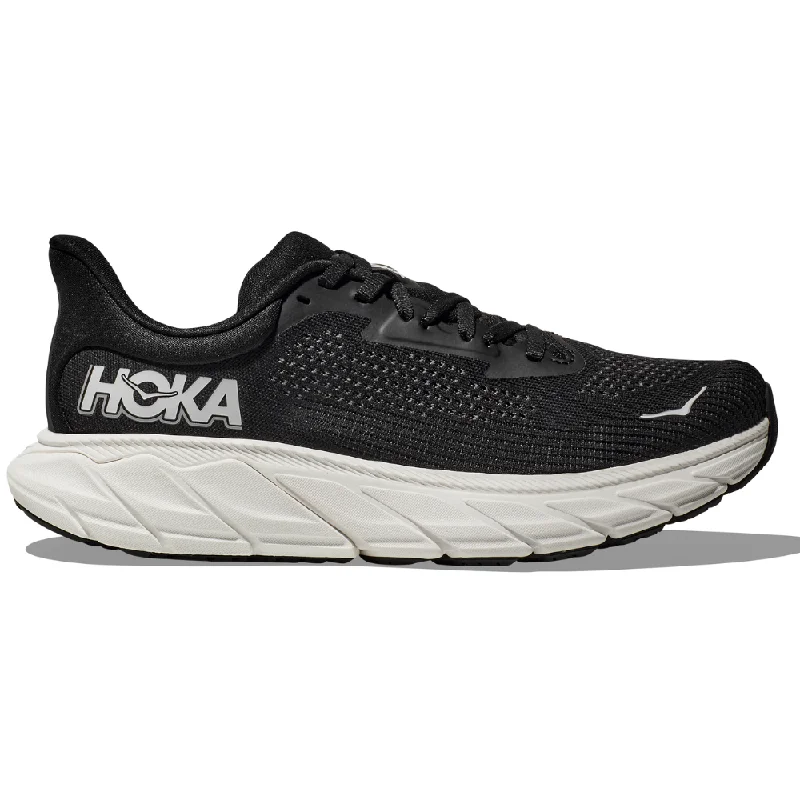 Running shoe for indoor run loops -Hoka Arahi 7 Black/White Running Shoe (Women's)