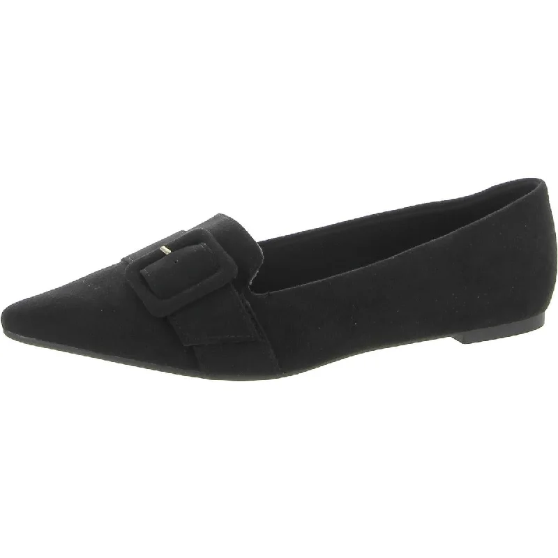 Cushioned loafers for gentle night repose-Journee Collection Womens Faux Suede Pointed Toe Loafers