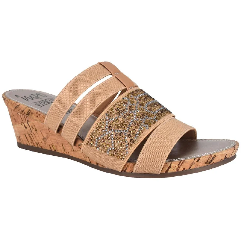 Sandals with firm linings -Impo Womens Emberly Cork Memory Foam Wedge Sandals