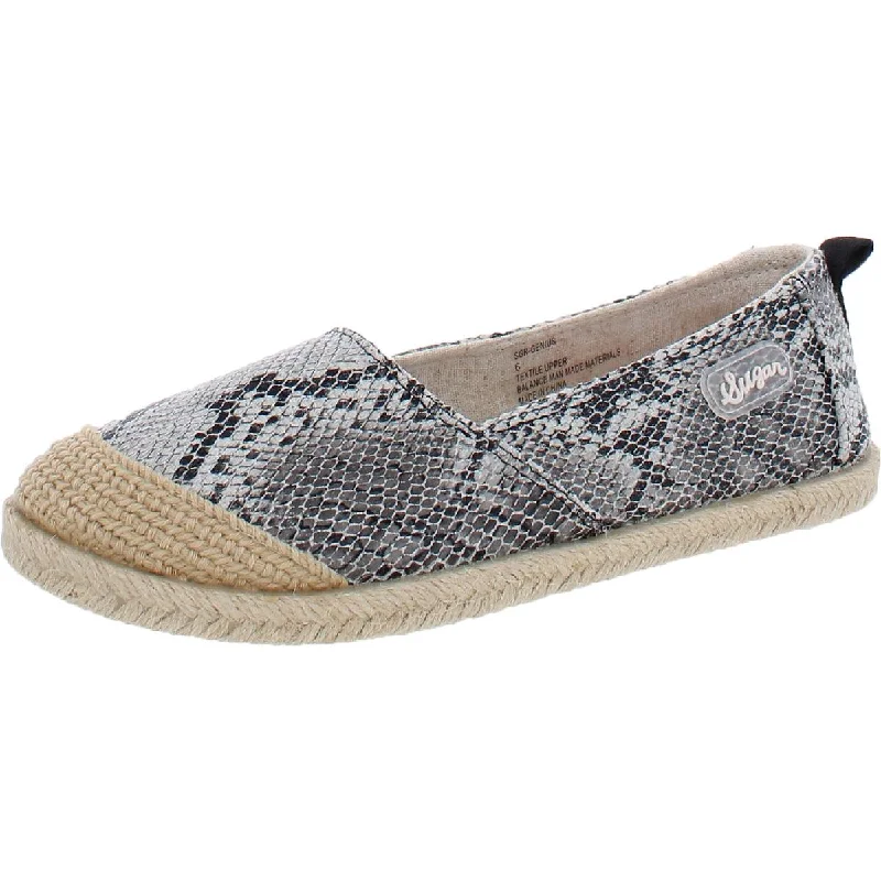 Flats with sustainable suede -Sugar Womens Flat Slip on Espadrilles