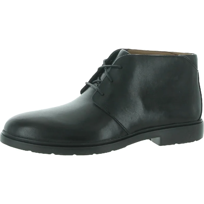 Unstructured by Clarks Mens Un Tailor Mid Leather Comfort Chukka Boots